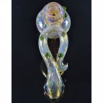 8" Hook Style Hammer Bubbler Golden Fumed New