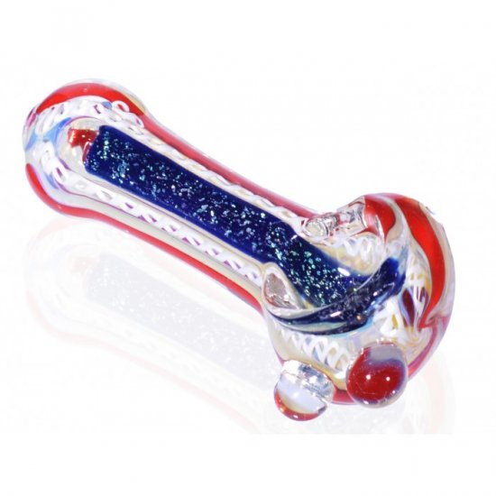 3\" Fumed Dichro Hand Pipe - Red New
