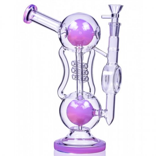 Sweet Smoke 10\" Double Ball Chamber Scientific Bong Pink New