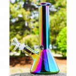 8" Iridescent Color Change Beaker Bong Rainbow New