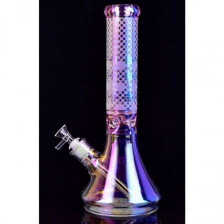 Stereo Night 14" Chameleon Sandblasted Beaker Base Bong Pink New