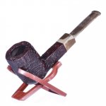 5.5" Britannia Wooden Pipe Dark Ridged New