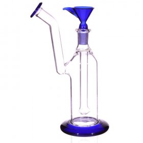 7" Bubbler With Removable Matching Dry Herb Bowl Blue New