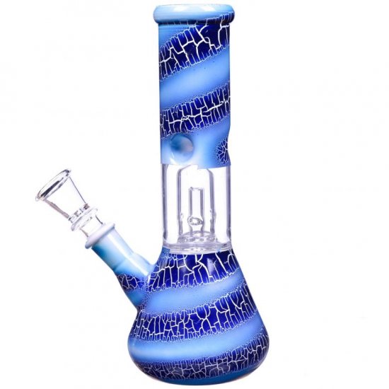 8\" Deep Crackle Percolator - Aqua Blue New