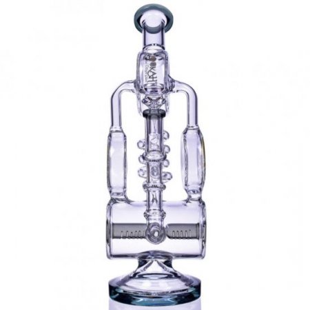 The Maze Lookah 13" Spiral Coil Perc Recycler Bong Ash Black New