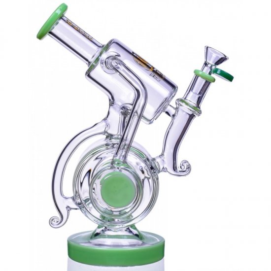 Exoskeletal Smoke 8\" Dual Arm Showerhead Perc Recycler Purple New