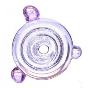 Smoking Accessories 14mm Dry Male Glass Bowl With Pink Accent Dry Herb New