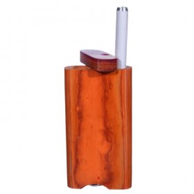 Large Wooden Dugout Includes Poker and Metal Cig Pipe New
