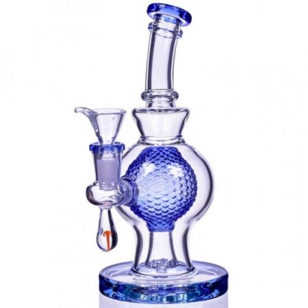 SpikeyBall Smoke 8" Tilted Globe Design Matrix Perc Bong New