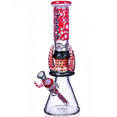 Devil's Heart Cheech 14" Dual Horn Beaker Base Bong New