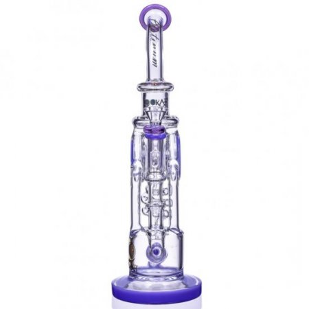 The Will 13" Lookah Tilted Inline Coiled Perc Bong Water Pipe Final Clearance Assorted Colors New