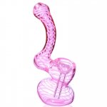 4" Mini Swirled Bubbler Pipe Pink New