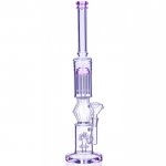 16" Inch Large Sprinkler to Tree Perc Bong Glass Water Pipe 14mm Male Dry Herb Bowl Pink New