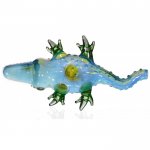 The Gator - 6.5 Translucent Alligator Hand Pipe-Green New