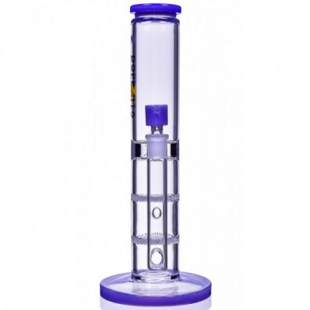 12" Extra Heavy Dual Honeycomb Bong Water Pipe Purple New