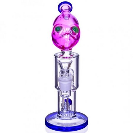 Neytiri Da Alien 10" Double Tree Perc Cylinder Bong New