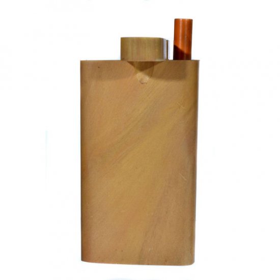 Fancy Wooden Dugout One Hitter Box Includes Cig Pipe Light Maple New