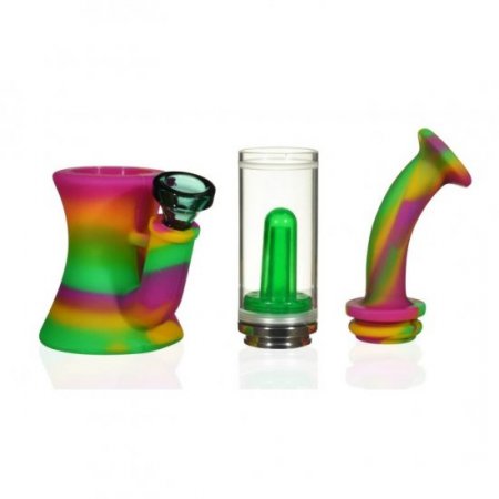 10" Portable Silicone Bong with 14mm bowl Rebuildable New