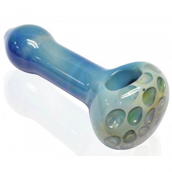 The Tide Pool - 4.5 Blue Hand Pipe with a Bubble-like Design New