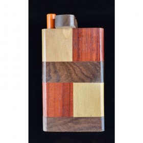 Fancy Wooden Dugout One Hitter Box Includes Cig Pipe Windows New