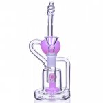 Exoskeletal Smoke 8" Dual Arm Showerhead Perc Recycler Purple New