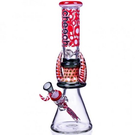 Devil's Heart Cheech 14" Dual Horn Beaker Base Bong New