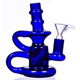 The Silver Surfer 5 Mini Water Recycler Bubbler Blue New