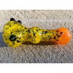 5" Thick And Heavy Color Burst Glass Hand Pipe New