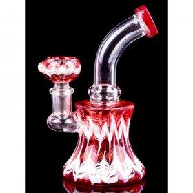 The Homing Pigeon 8" Colorful Pattern Tilted Neck Bong New