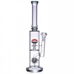 16" Inch Sprinkler Percolator to Circ Ball Perc Bong Glass Water Pipe 18mm Male Dry Herb Bowl Black New