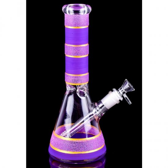Cotton Candy 10\" Dual Frosted Color Beaker Bong Purple New