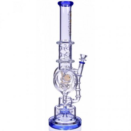 Smoke Reviver Lookah 18" Coil Perc To Sprinkler Perc Bong New Blue New