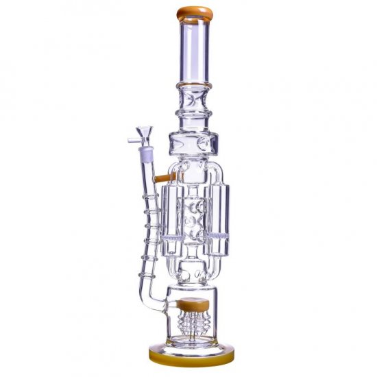 20\" Quad Chamber Bong with Multi Honeycomb Perc w/ 14mm Dry Bowl New