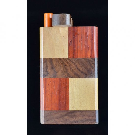 Fancy Wooden Dugout One Hitter Box Includes Cig Pipe Windows New