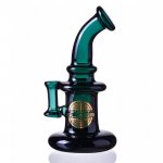 On Point Glass Mini Rig Carb Cap Teal New
