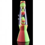 Lava Lamp Inspired Bong 10" Inline Perc Silicone And Glass Hybrid Bong New