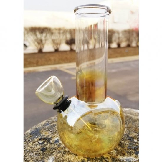 5\" Mini Water Pipe Golden Fumed New