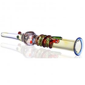The Constrictor - 8 Steamroller Glass Pipe with Fumed Colors New