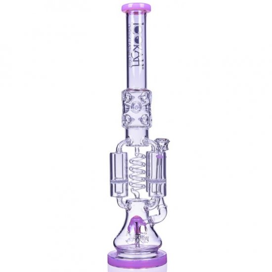 Strange Smoke Lookah 20\" Sprinkler Perc And Quad Honeycomb Bong Pink New