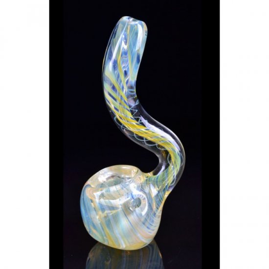 3.5\" Swirled Color Changing Sherlock Fumed Glass Spoon Hand Pipe New