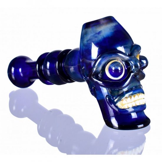 8\" The Terminator Hammer Bubbler Aqua Blue New