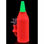 Spicy Smoke - Siracha Sauce Silicone Glass Hybrid Bong with 14mm Glass bowl New