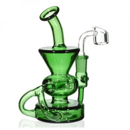 The Mad Scientist 6.5 Recycler Water Pipe with 2 Inline Percs New