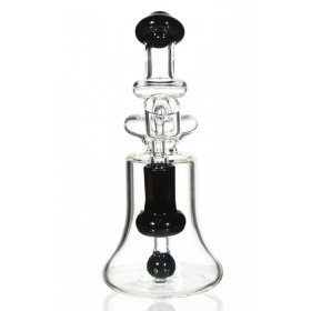 The Clarity Bong 8 High Quality Water Pipe with Ball Shaped Perc Black New
