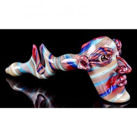 The Easter Moai 10" Stone Face Hammer Bubbler New