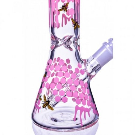 The Apiary 10" Honeycomb Beaker Bong Pink New