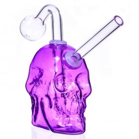 The Twins Skull Design Dab Rig Bong Purple New