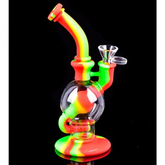 Smoke Travel Machine 8\" Silicone Hybrid Bong New