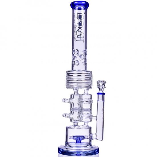 Neptune Trophy Lookah 20\" Sprinkler Perc To Honeycomb Barrel Perc Blue New