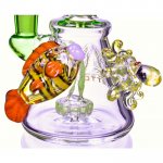 Fish Aquarium Tattoo Bong 10" Recycler With Showerhead Perc New